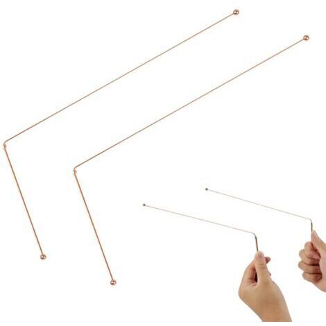 Neptune – Baguette de sourcier en cuivre pur 99,9% – 2pcs – Haute sensibilité pour recherche d'eau et géomancie – Design ergonomique pour usage facile
