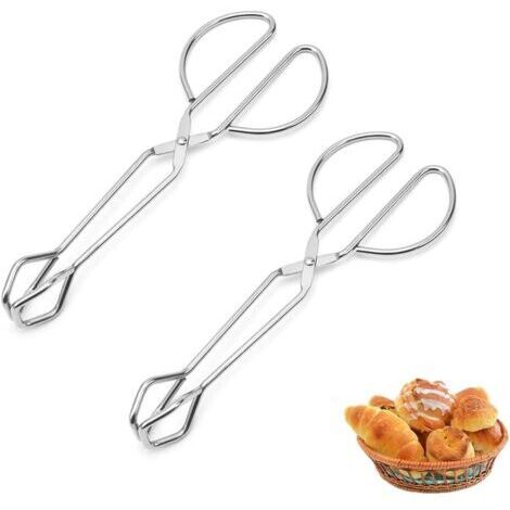 2 Pièces Pinces Ciseaux Barbecue, 25.3x9.3cm Pinces à Nourriture pour Barbecue, Pinces Ciseaux Cuisine, Acier Inoxydable, pour Cuisine à la Maison, Restaurant, L'hôtel, Barbecue Extérieur (1/5)