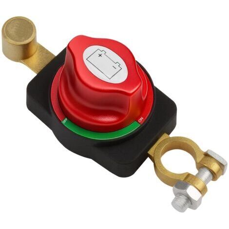 Coupe-Circuit Batterie 12-48V Universel, Interrupteur de Déconnexion ON/OFF Robuste en ABS, Coupe Batterie pour Voiture, Camion, Bateau, Moto, Camping-Car et Yacht