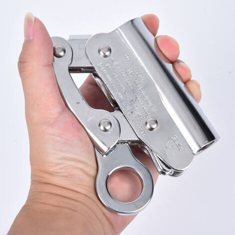 Frein de corde d'escalade, outil de protection antichute pour travaux aériens, système de verrouillage automatique en acier allié 6 kN pour l'escalade en extérieur
