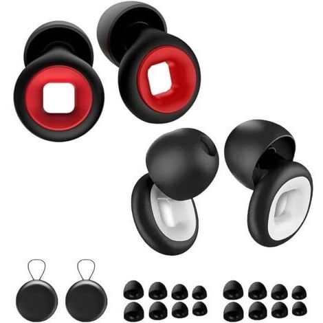 2 Paar Quiet Bouchons D'oreille, Bouchons D'oreille pour La Réduction du Bruit, Bouchon Oreille Moto, Bouchon D'oreille Sommeil, Silicone Souple, Réutilisables Protection Auditive Optimale