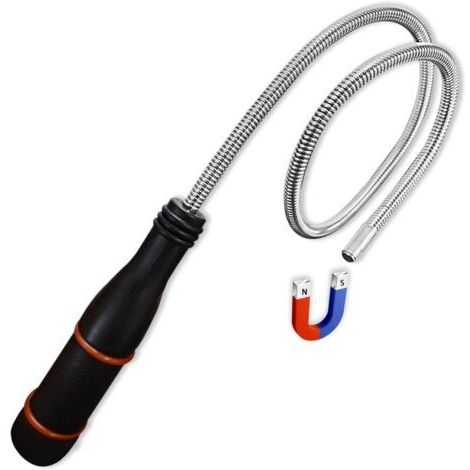 Outil de ramassage magnétique de 550 mm, ramassage magnétique flexible, tige magnétique flexible pour ramasser de petites pièces, écrous, boulons, objets métalliques, pièces de voiture