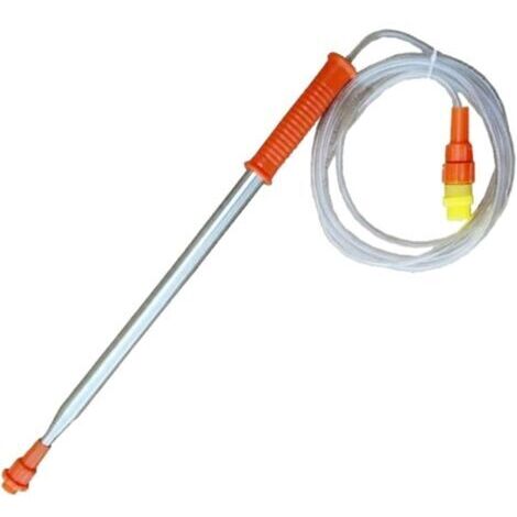 Perche télescopique en acier inoxydable pour pulvérisateur de jardin électrique. Rallonge robuste et facile à assembler pour brumisation et arrosage des plantes.