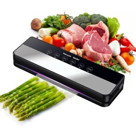 Machine Sous Vide Alimentaire 5 en 1, Appareil Sous Vide Alimentaire avec Mode Sec et Humide, 30 Sacs Sous Vide Inclus, Emballeur Sous Vide la Cuisine et la Conservation, Noir