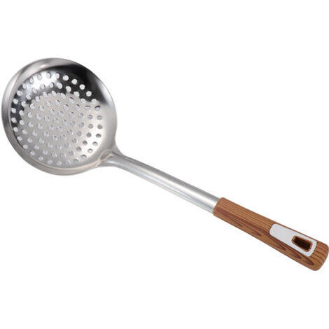Louche épaisse en acier inoxydable avec long manche pour une cuisson et une pâtisserie en toute sécurité, 35,5 cm (14 pouces)
