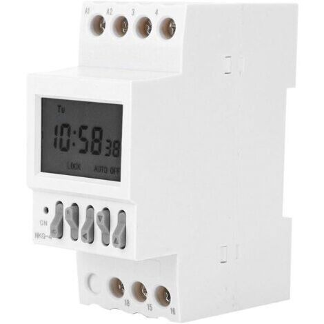 Interrupteur de minuterie, interrupteur de minuterie programmable NKG-4 Interrupteur de contrôle de minuterie sur rail DIN AC220V 3A (1/5)