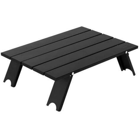 Table pliante supérieure en aluminium, table de camping légère, table de jardin portable en alliage d'aluminium, table pliante multifonctionnelle pour pique-nique, camping, jardin et pêche (noir) (1/5)