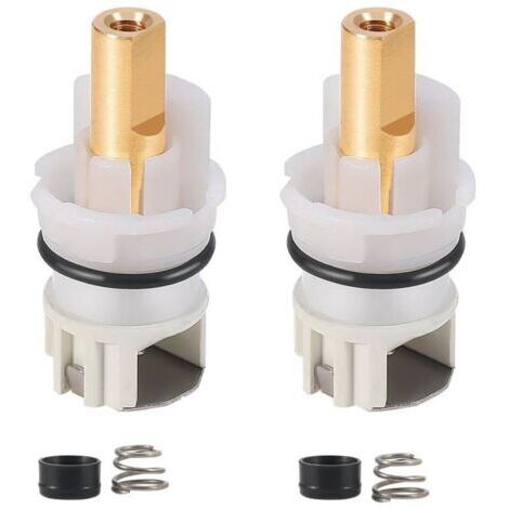 Ensemble de tige de robinet RP25513 2 pièces compatible avec le kit de réparation de robinet à deux poignées Delta, avec siège en caoutchouc et ressort RP4993, cartouche de tige de remplacement (1/5)