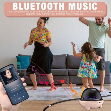Machine à Sauter Intelligente Électronique – 10 Vitesses, Bluetooth, Écran LED, Compteur Auto, Télécommande – Corde à Sauter Fitness Avec Musique