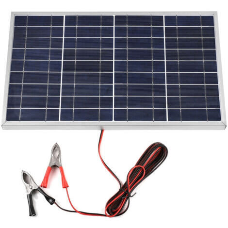 Panneau solaire 12V 10W, contrôleur Portable, ensemble d'alimentation, pince crocodile, générateur solaire domestique Rechargeable pour l'extérieur, chargeur solaire RV
