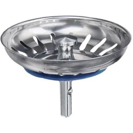 Bouchon Évier Cuisine Filtre avec Goupille Réglable - Universel Cuisine Bouchon Évier, Panier Crépine Pop-Up, Inoxydable, Compatible Lave-Vaisselle (80mm) (1/5)