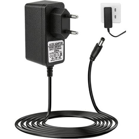 Adaptateur Secteur 24V 1A 24W avec Câble 1m – Alimentation AC 100-240V vers DC 24V pour Bande LED, Humidificateur, Diffuseur, Barre de Son, Appareils 24V DC – Prise 5,5 x 2,1 mm