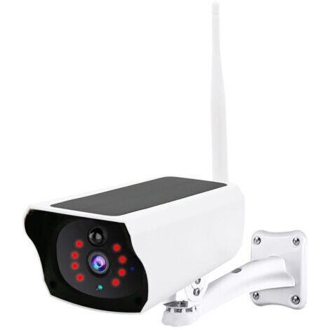 Caméra de sécurité extérieure WiFi sans fil – Batterie de caméra extérieure 2K Panneau solaire intégré, étanche IP65, détection PIR, détection humaine AI, vision nocturne couleur, compatible Alexa (1/4)
