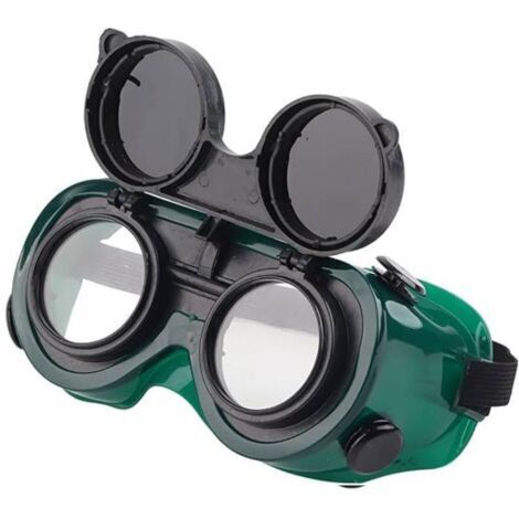 Lunettes de soudage à verres relevables, lunettes de sécurité avec lentille de 50 mm, lunettes de sécurité pour le soudage, le brasage, le découpage des métaux