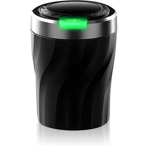 Cendrier Voiture , LED Portable avec Couvercle, pour Voiture, Maison, Bureau et Voyage (Noir)