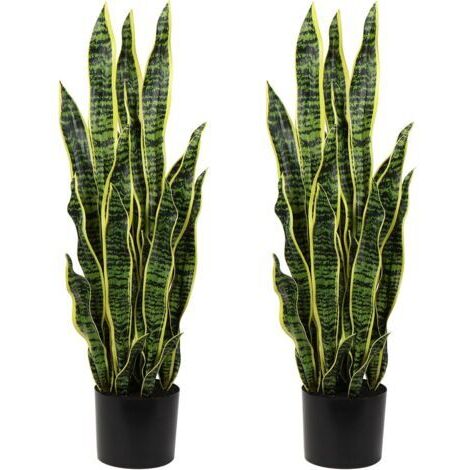Hollyone 2Pcs Plante Artificielle Grande, Cactus Artificiel, H: 94Cm Plantes Artificielles Interieur avec Pot, Fausse Plante, Plante Artificielle Exterieur, pour Salon, Chambre à Coucher Décoration