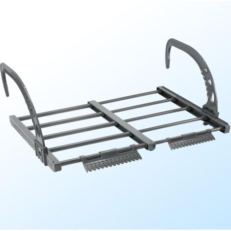 Séchoir à Linge 32-55cm Séchoir Suspendu Séchoir Radiateur Pliable Etendoir à Linge Pliable en Acier Carbone Séchoir Express Etendoir Radiateur Pliable Etendoir pour Balcon Seche Serviette
