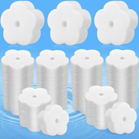 Lot de 40 éponges absorbantes d'huile pour jacuzzi, accessoires de nettoyage pour spa (style fleur)