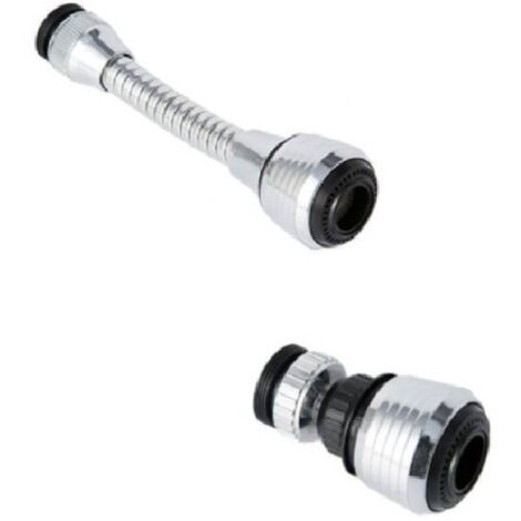 Tube d'extension d'aérateur de robinet 2 pièces, tube de robinet rotatif à 360°, accessoires de robinet, robinet de cuisine rotatif à économie d'eau, adapté à la plupart des robinets de cuisine et de