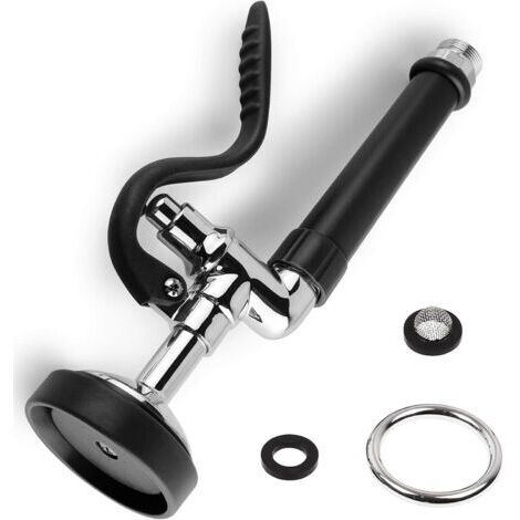 Pulvérisateur de pré-rinçage pour évier, robinet de remplacement pour robinet d'évier commercial, poli haute pression, noir