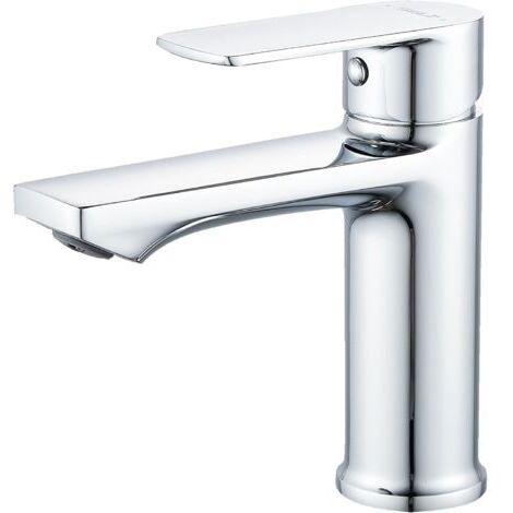 Mitigeur Lavabo Salle de Bain– Robinet Monocommande, Économie d’Eau et d’Énergie, avec Bec Hauteur 96 mm, Installation Facile, G 3/8 Robinetterie,Chromé (1/5)