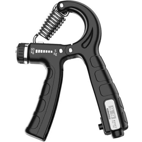 Appareil de musculation des mains 5-60 kg, poignée de comptage réglable, appareil d'entraînement de la force de préhension des mains et des avant-bras, entraînement des poignets, entraînement des doig