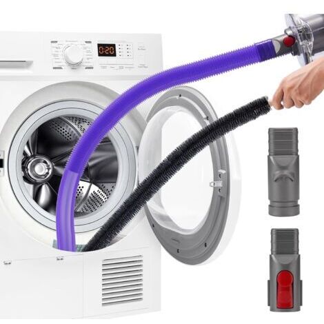 Suceur pour Dyson V11, V10, V12, V15, V8, V7 Aspirateur, Embout Suceur Plat, Flexible Longue pour Dyson V6, Enlève les Peluches des Sèche-linge, des Ouvertures d'Aération et de la Voiture