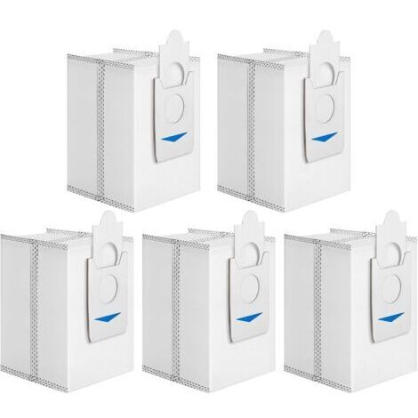 Lot de 5 Sacs Antibactériens d'aspirateur Accessoires pour ECOVACS DEEBOT X2 Omni,X5 Omni,T30S Sac À Poussière Pièces de Rechange, 3L Grande Capacité Sac Aspirateur pour La Station Tout-en-un