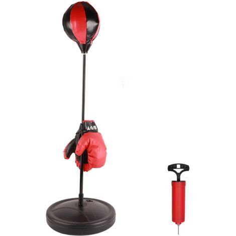 Sac de frappe réglable en hauteur pour enfants, ensemble de sport de boxe rapide, jeu de combat avec gants