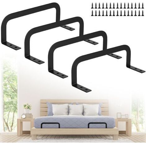 Lot de 4 Arret Matelas, Cale Matelas pour Stabilisation de Matelas, Arceau de Matelas antidérapant, Butée de Glissement de Matelas en Métal, Convient pour Les Panneaux de lit massifs