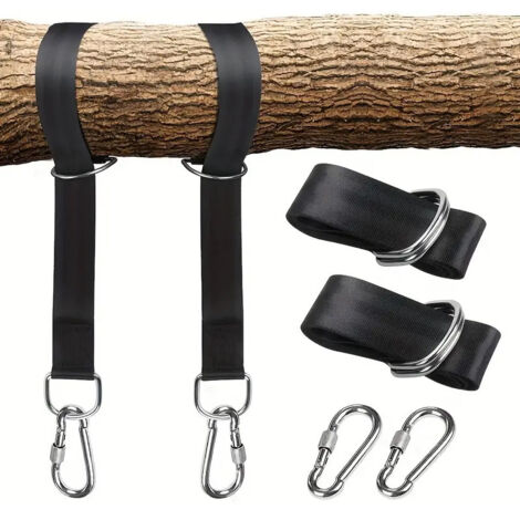 Sangle de suspension pour balançoire robuste, capacité de charge maximale de 500 kg, avec mousqueton, adaptée au camping en parc familial