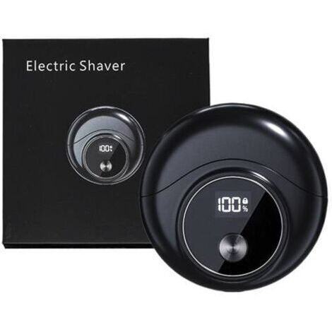 Mini rasoir électrique avec moteur haute vitesse, étanche, rechargeable par USB, rasoir de voyage portable, noir
