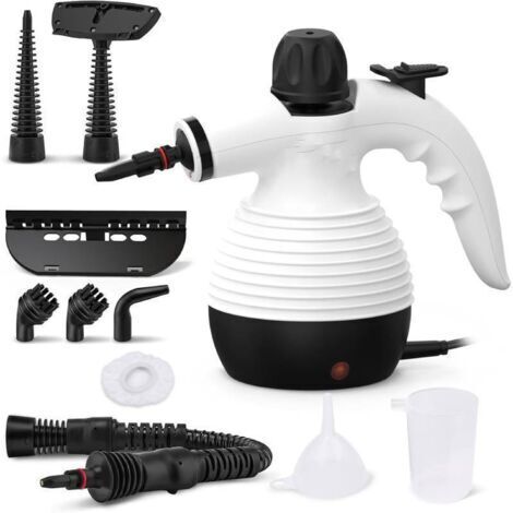 Nettoyeur vapeur portable multifonction avec 10 accessoires pour tapis, rideaux, canapés, cuisines, salles de bains et plus encore.