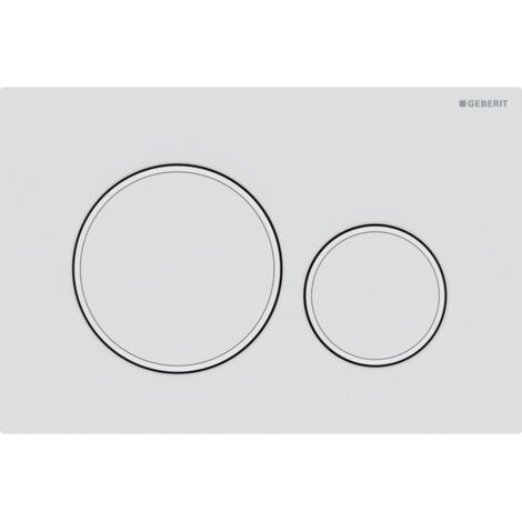 Coocheer – Plaque de commande WC double – blanc alpin – Dimensions L 24,6cm x H 16,4cm x P 1,2cm – Compatible SIGMA20