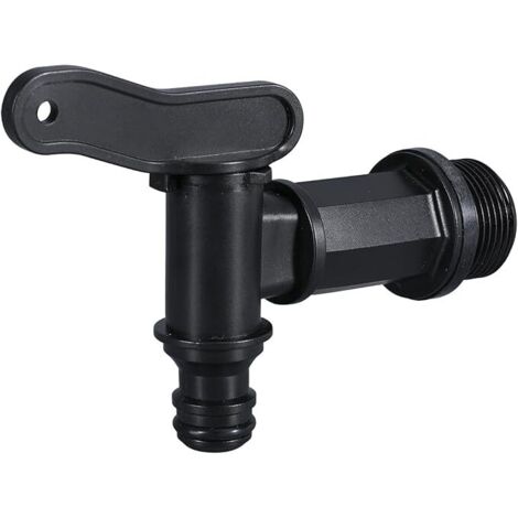 Accessoires pour robinet à seau, capuchon adaptateur en plastique pour robinet, embout noir 6/8/3/4 (1/5)