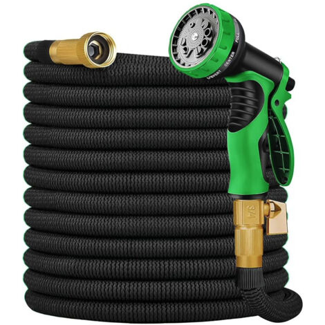 Portable retractable hose with high-pressure spray gun – ideal for garden watering, car washing and household cleaning (1/5)