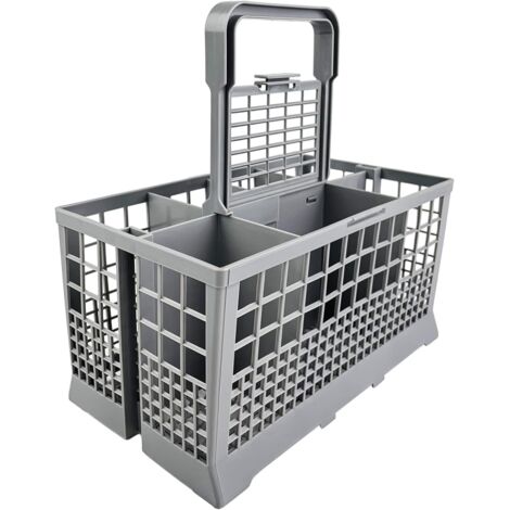 Panier à vaisselle universel pour lave-vaisselle, compatible avec de nombreuses marques, poignées amovibles, en plastique