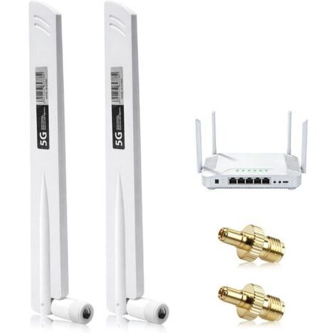 Antenne 5G 4G LTE 18DBI Omnidirectionnelle avec Amplificateur de Signal SMA / TS9 – Antenne WiFi Extérieure 600-6000 MHz pour Routeurs 3G/4G/5G/GSM/GPRS