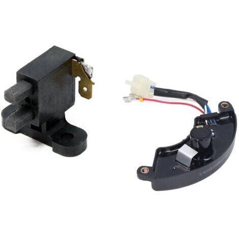 Régulateur de tension AVR universel pour générateur diesel essence 5-6.5KW 1PH 220V style demi-lune,Pièce de rechange pour Générateur de courant Porte-balai avec Balais de charbon pour 3 phases 400 V