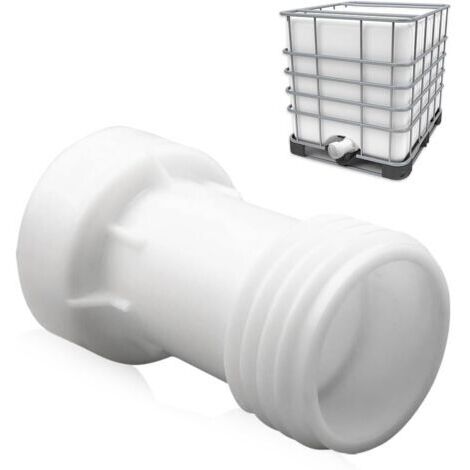 Raccords de réservoir IBC, adaptateur IBC S60 x 6 joint d'extension vanne de réservoir 60 mm 1000 l plastique droit filetage épais raccords de conteneur IBC S60 x 6 connecteur de réservoir