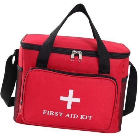 Trousse de premiers secours vide, grande capacité, légère, à plusieurs compartiments, idéale pour les activités de plein air et nautiques, rouge