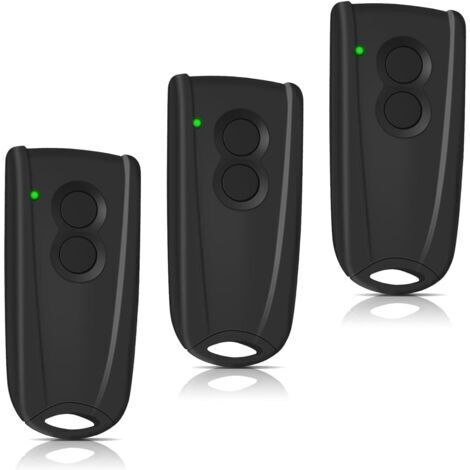 3 pièces 433,92 MHz Télécommande pour porte de garage pour Hormann EcoStar RSC2-433 RSE2-433, RSZ1-433, Hormann Liftronic 500/700/800 pour Portronic D2500/D5000/S4000(lumière verte)