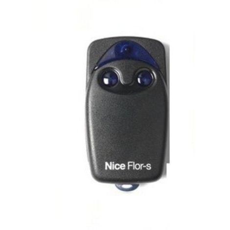 Émetteur de télécommande 2 canaux 433,92 MHz – Compatible récepteurs Nice Flor – Programmation autoapprentissage – Boîtier noir ergonomique - FLO2R-S
