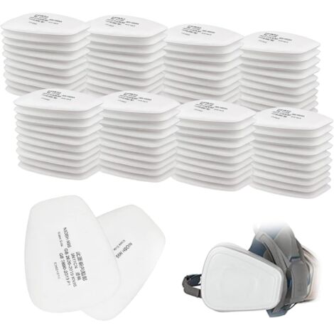 80 pièces 5N11 Rechange pour Particules, Coton Anti Poussière, Cartridge pour 3 M 6000/6200/7502/6800/7501/FF402