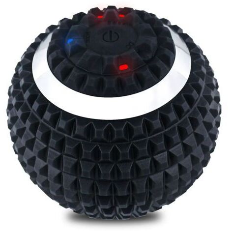 Balle de massage vibrante, 4 modes, balle de yoga haute intensité pour soulager les tensions et les douleurs musculaires, massage des jambes, du dos, de la fasciite plantaire, rechargeable via USB (no