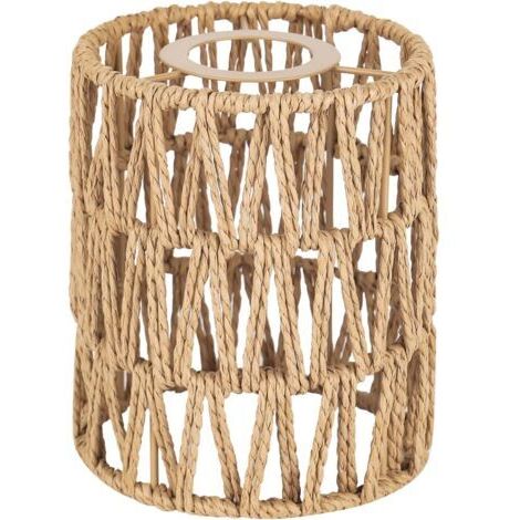 Abat Jour Plafond, Abat Jour Plafond Rotin H 15cm, Style Boho, pour E27 E26 Applique Suspendue Lampadaires