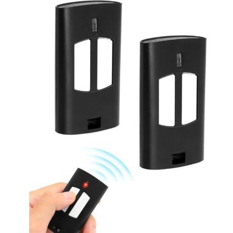 Lot de 2 télécommandes 433 MHz pour Ouverture de Porte de Garage to.GO 2VA/4VA, to.GO 2WV/4WV, IO.2WV LO.T2WMR, T2 WV, T4 WV, Cupido-2, Cupido-4, 2 canaux, Rolling Code, télécommande portative