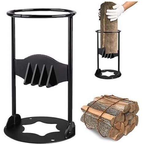 Fendeuse de bois de chauffage, fendeuse de bûches manuelle, bois de chauffage en fonte fendue, noir (14,5 cm 27 cm)