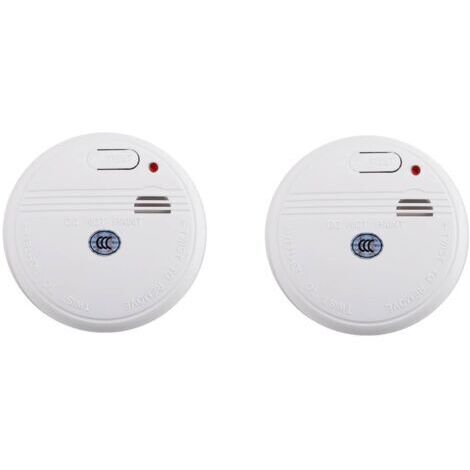 Lot 2 Détecteur de fumée NF, détecteur de fumée, capteur d'incendie indépendant sans fil pour la maison, détecteur d'incendie d'alarme intelligent (1/4)