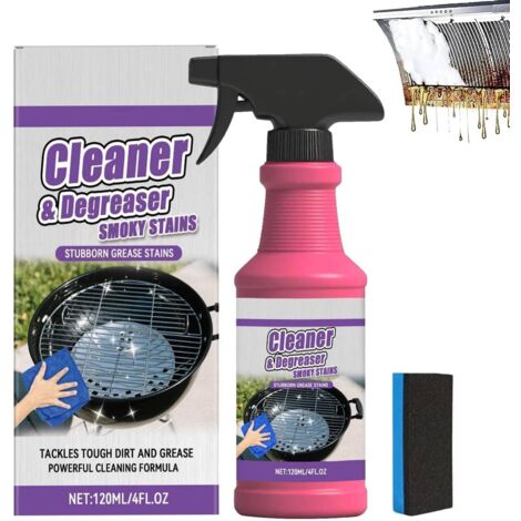 Fast-Acting Heavy-Duty Grill Degreaser Spray,BBQ Grill Degreaser Cleaner Heavy Duty,Nettoyant Barbecue,Nettoyage Grille Barbecue, Nettoyant four et Poêle,Smoker Cleaner for Smoky Stains,And Grease (1)